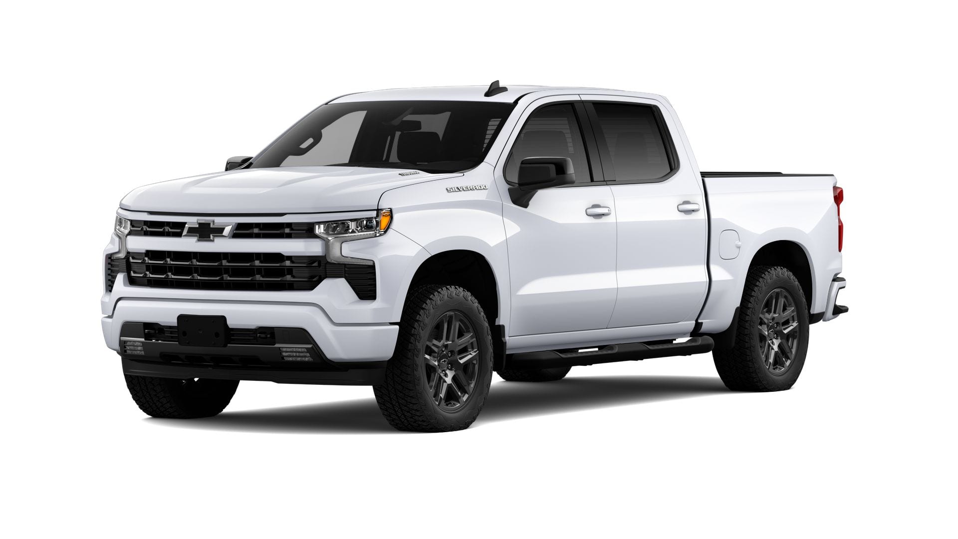 2026 Chevrolet Silverado 1500 RST in Summit White — front three-quarter view