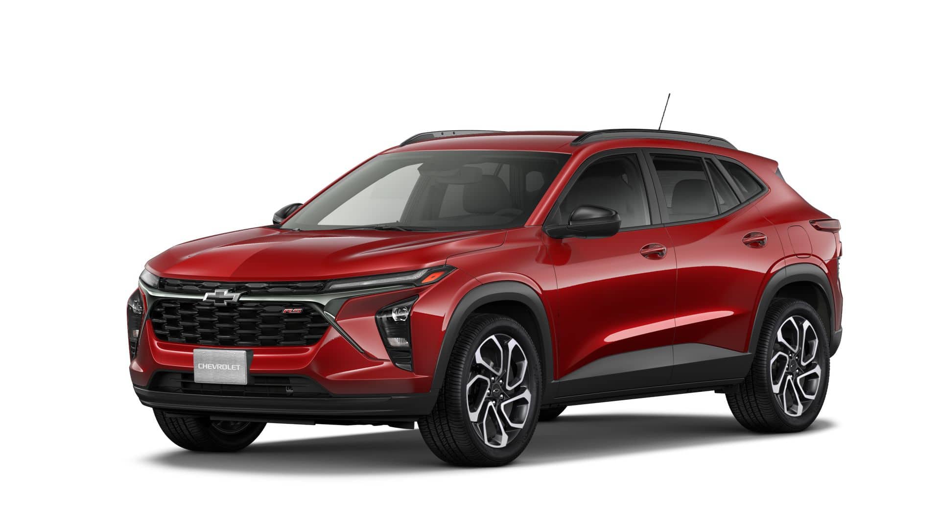 2026 Chevrolet Trax 2RS in Apex Red — front three-quarter view